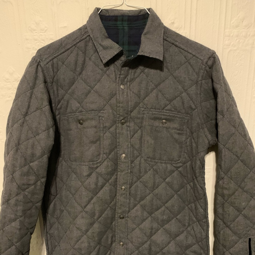 Quilted Reversible Flannel Shirt Jacket